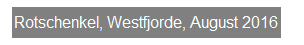 Textfeld: Rotschenkel, Westfjorde, August 2016
