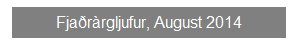 Textfeld: Fja�r�rgljufur, August 2014
